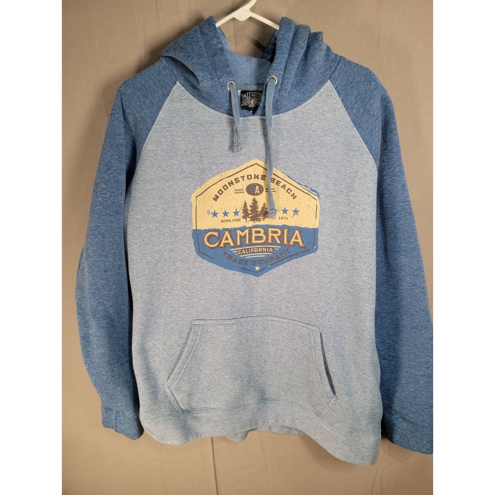 Salt Creek Cambria California Hoodie Mens XL Moonstone Beach Raglan Sweatshirt